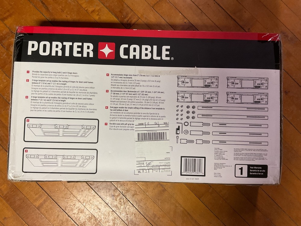 Porter Cable Hinge Butt Template Kit / Set 59381 with Case