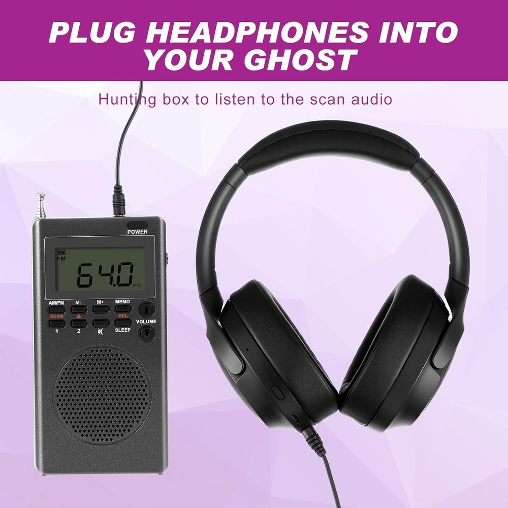 Portable Ghost Hunting Gear: 3-Pc Kit with Bluetooth Headset & Detection Device