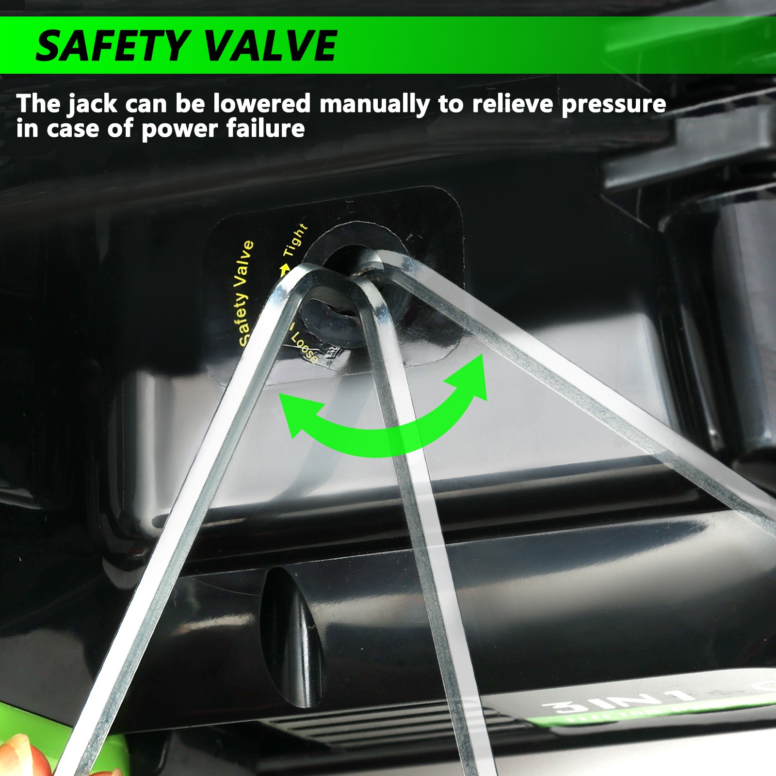 Electric Hydraulic Floor Jack 5 Ton 12V w/ Tire Inflator Air Pump Repair Kit Car