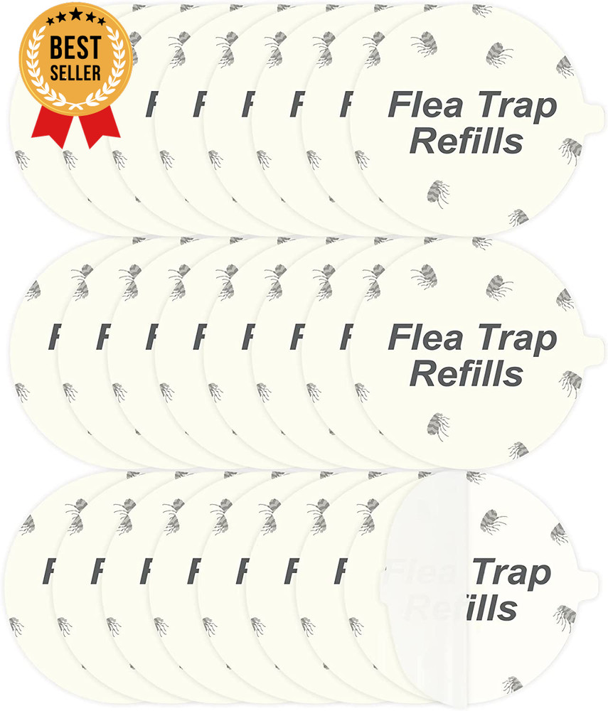 20 Pack Flea Trap Refill Discs Sticky Pads 7.1" for Flea & Bed Bug Traps