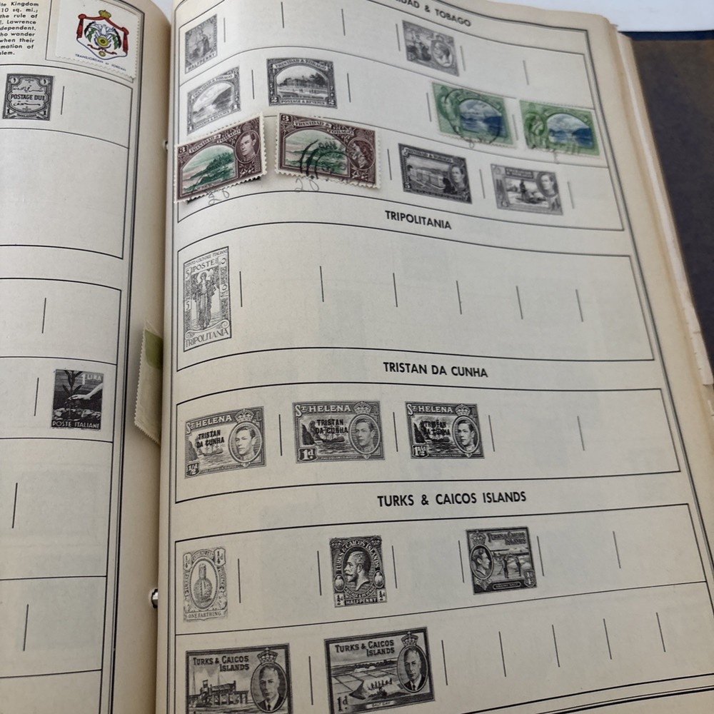 1955 Ambassador Stamp Album Postage Stamps of the World with Stamps Inside