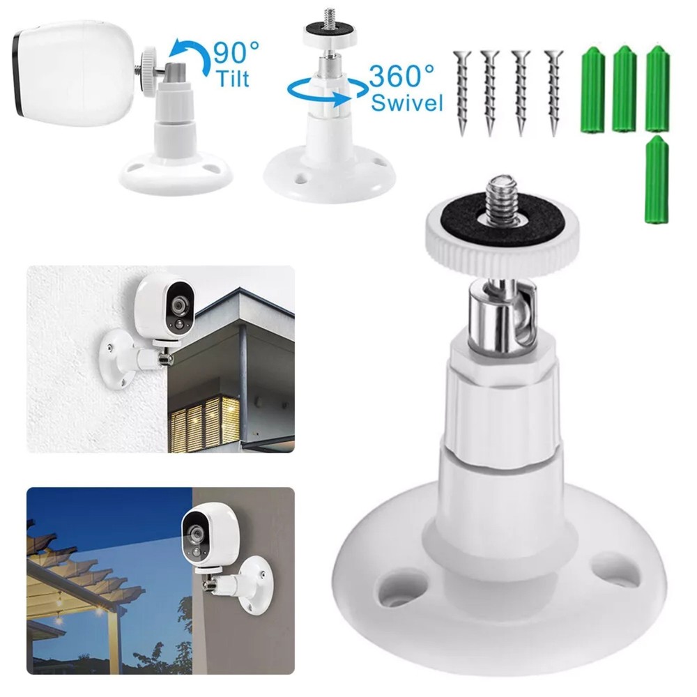 For Arlo Camera Bracket 4 Pack 360° Rotation Mount for Pro 2 Ultra Essential ABS