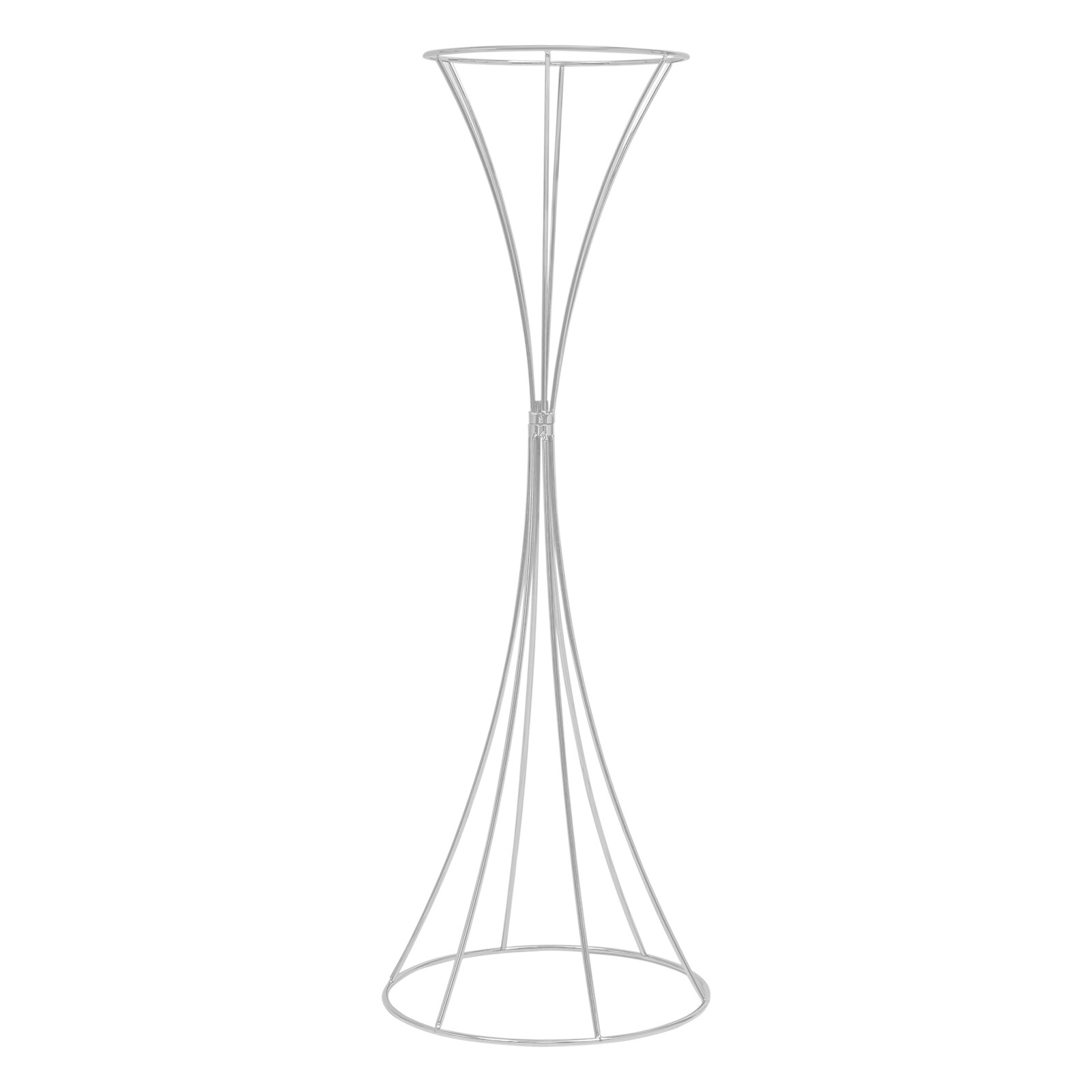3pcs Modern Flower Stands Hourglass Shape Flower Stand Iron For Party Silver New