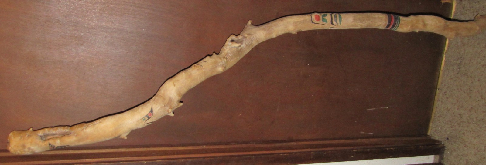 Northwest Coast Hand Carved SHAMAN Totem Walking Talking Stick Cane Pole STAFF