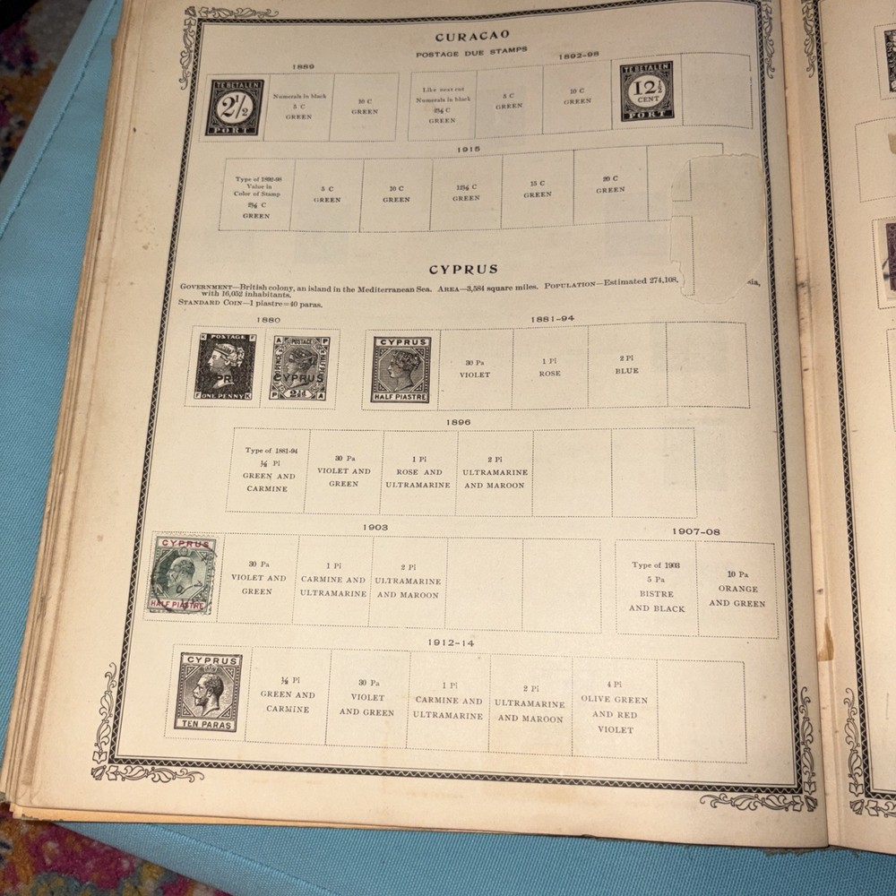 Antique International Junior Postage Stamp Album 1930 Including Stamps