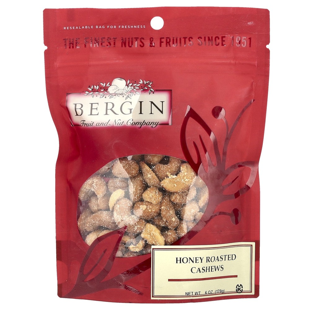 Honey Roasted Cashews, 6 oz (170 g)