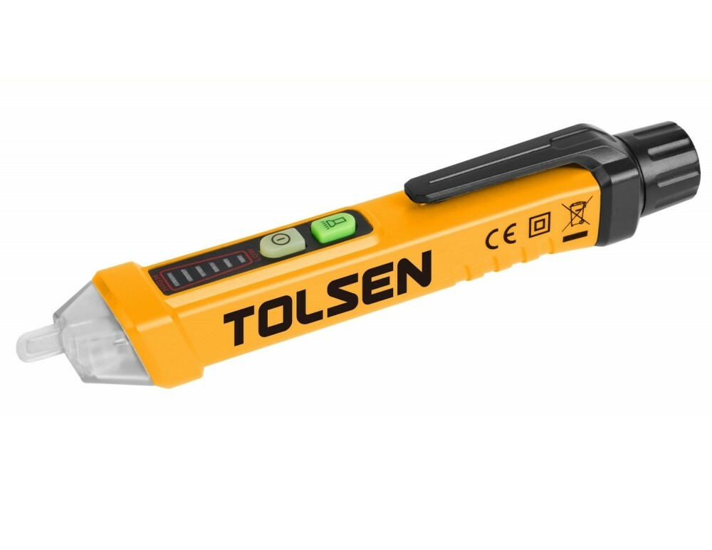 TOLSEN NON-CONTACT VOLTAGE DETECTOR WIRE TESTER PEN AC 12-1000V 115V 220V LED