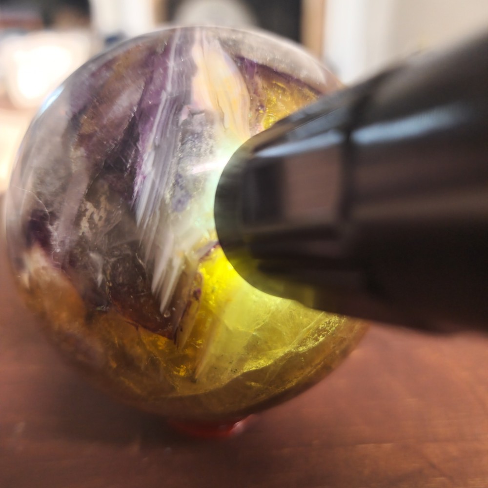 Large Natural Polished Fluorite 3" Sphere - USA