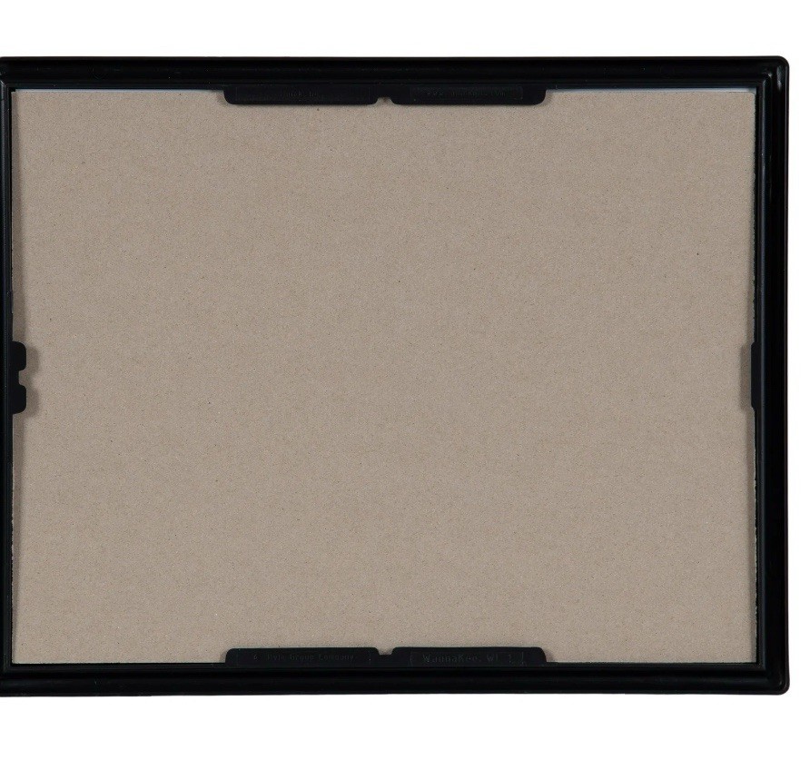DesignOvation 8.5x11 Basic Black/Gold Classic Document Frame, Set of 2