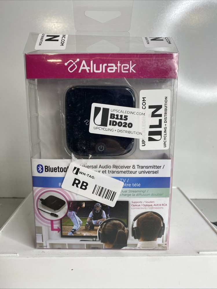 Aluratek ABC02F Bluetooth Audio Receiver and Transmitter 2-in-1 Wireless