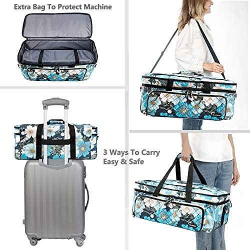 Cricut Maker & Explore Carrying Case - Double-Layer Storage Organizer with Dust