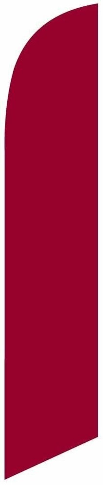 Solid Burgundy Feather Banner Swooper Flag - NO WIND REQUIRED - Replacement...