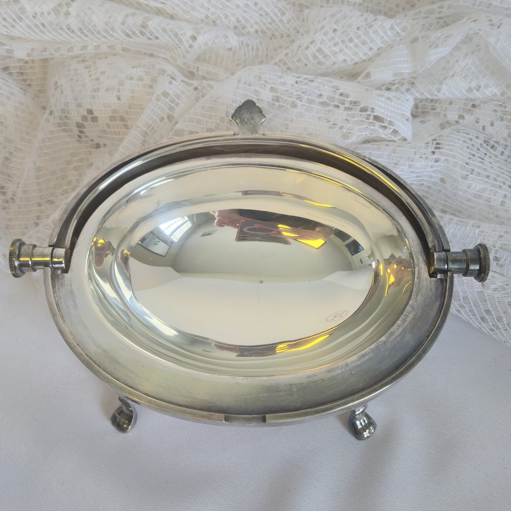 Victoria Silver Plated Dome Roll Top Dish Server Warmer Tableware