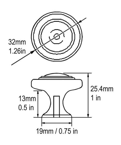 House Guard Antique Petwer Ring Kitchen Cabinet Knobs 1 1/4" & Pulls 3" 3 3/4"