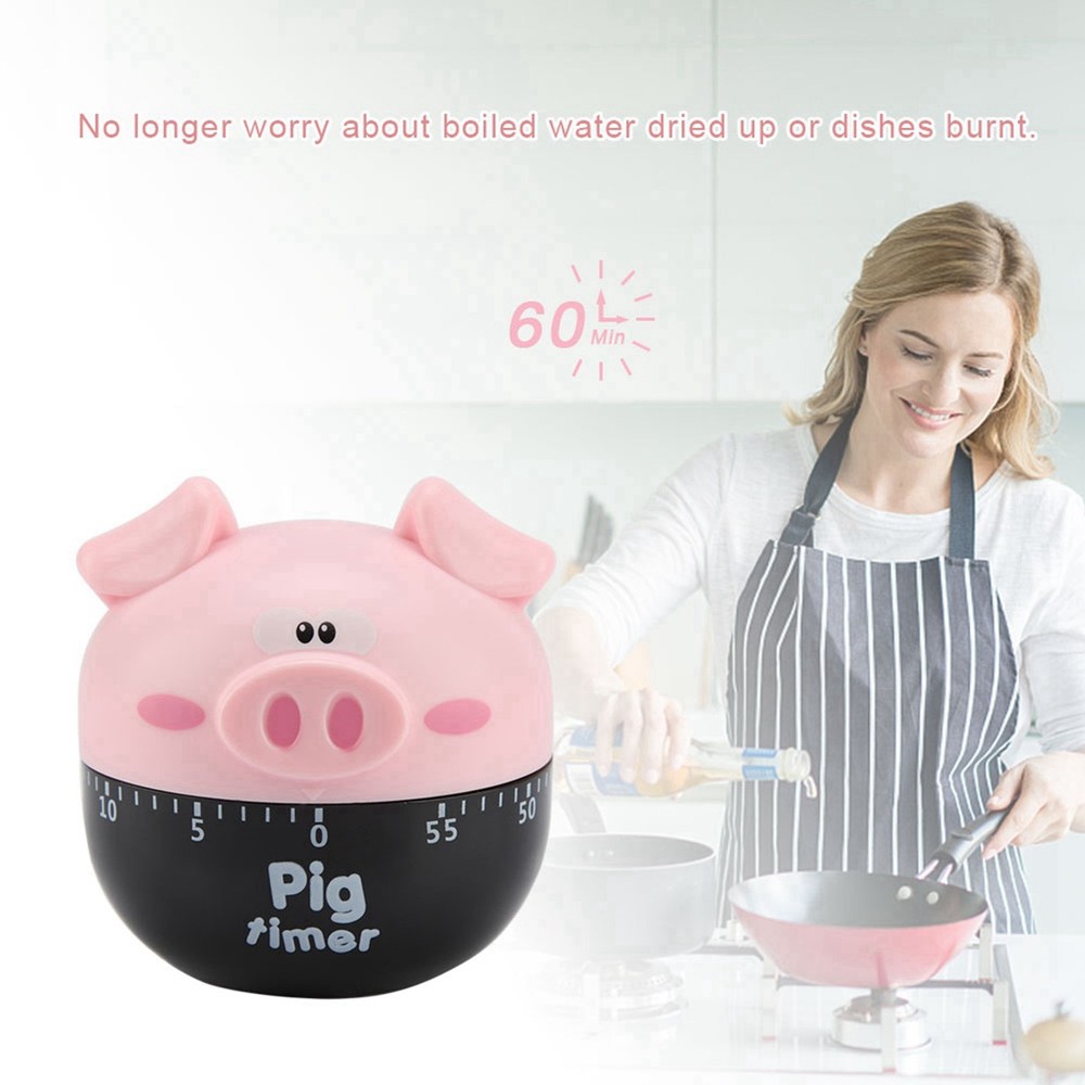 Cute Cartoon Pig Kitchen Timer For Cooking Timing Tool