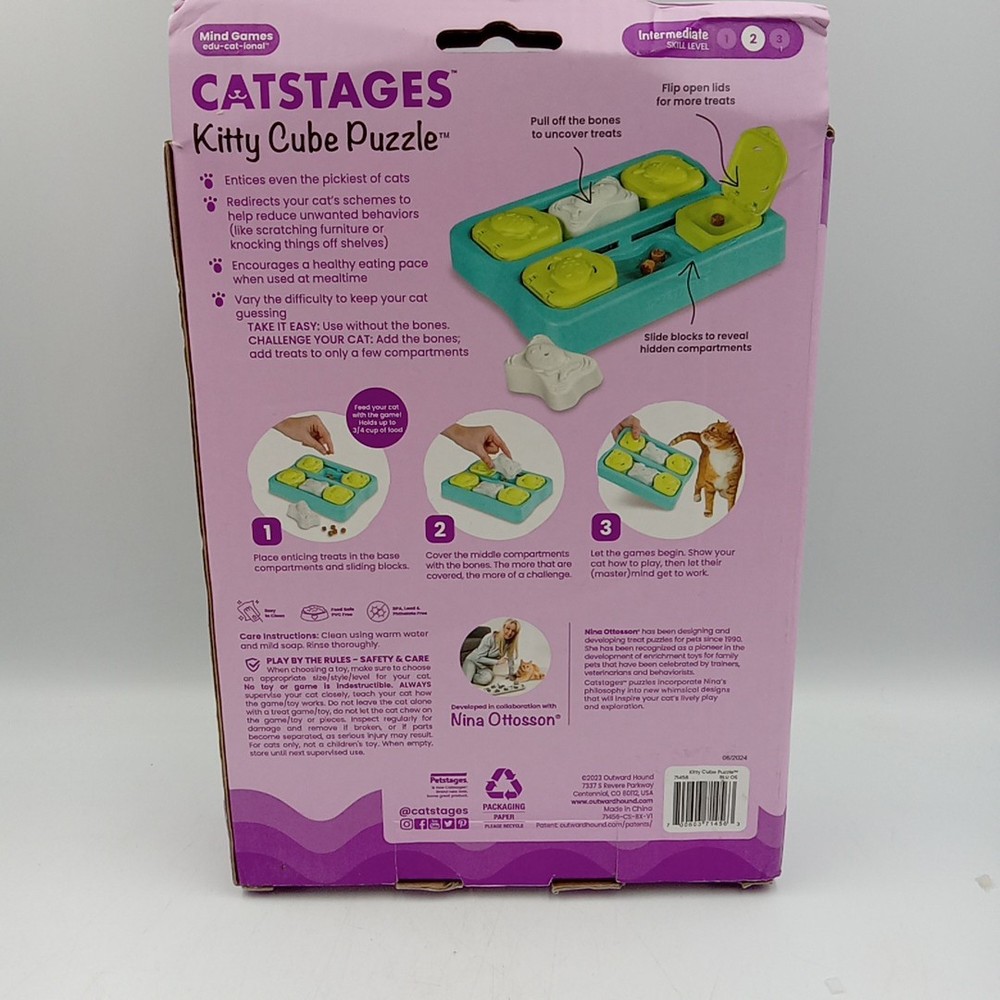 Kitty Cube Interactive Cat Treat Puzzle, Blue..... ....................127