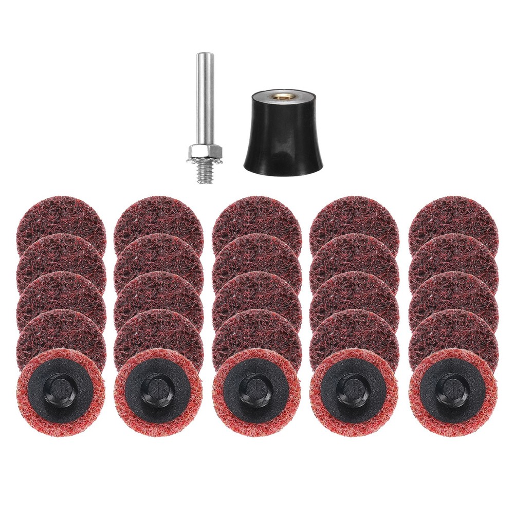 26pcs Quick Change Discs 1" Roll Lock Sanding Discs Medium with Disc Holder