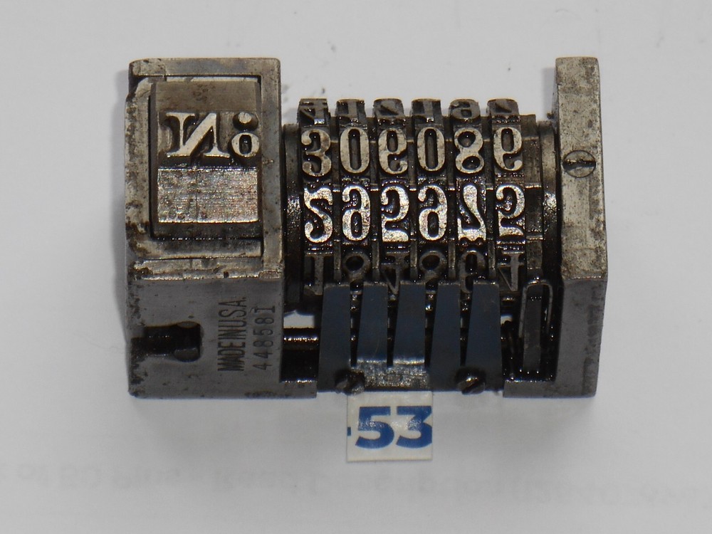 Blue Boy | letterpress numbering machine | 53