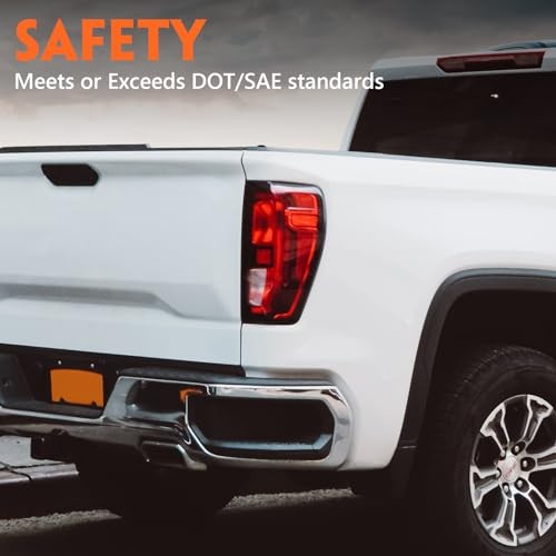 Tail Light Assembly Compatible with GMC Sierra Right/Passenger Halogen