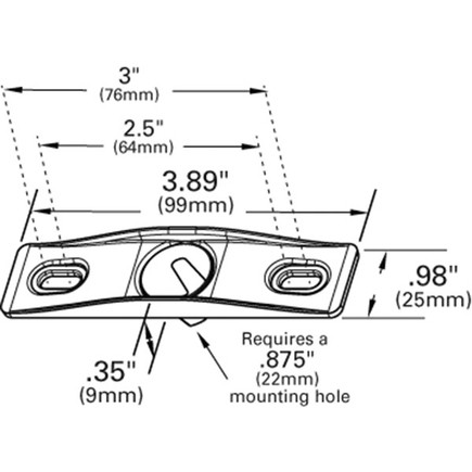 Grote 94350 Micro Nova Dot Mounting Bracket, Gray