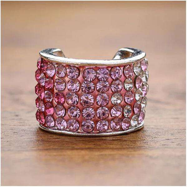 CharMED Stackable Personalize Stethoscope Bling Charm | Pink Ombre