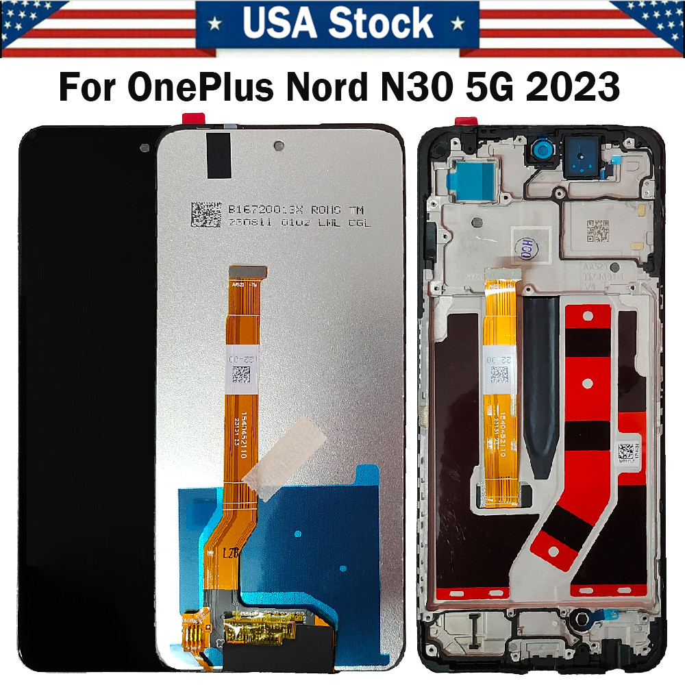 Replace For OnePlus Nord N30 5G 2023 LCD Display Touch Screen Digitizer ± Frame