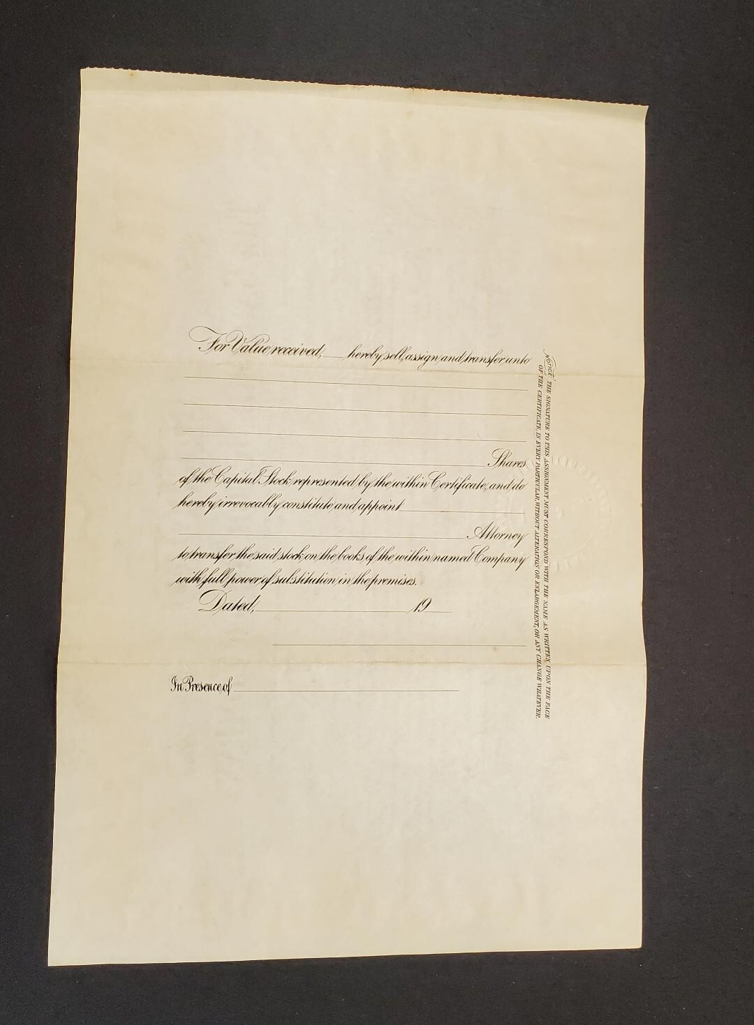 Garford Motor Truck Co. - Stock Certificate - Automotive Stocks - 5 Shares -1923