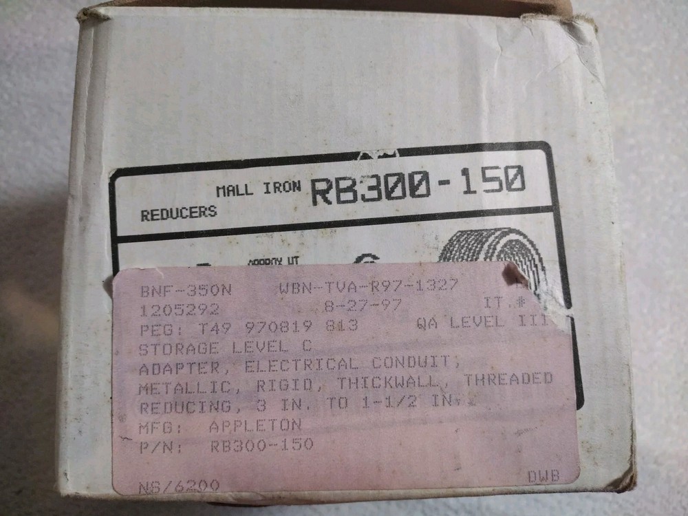 Appleton CLI GRP BCD CLI RB300-150 | RB300150 REDUCER, MADE IN THE USA