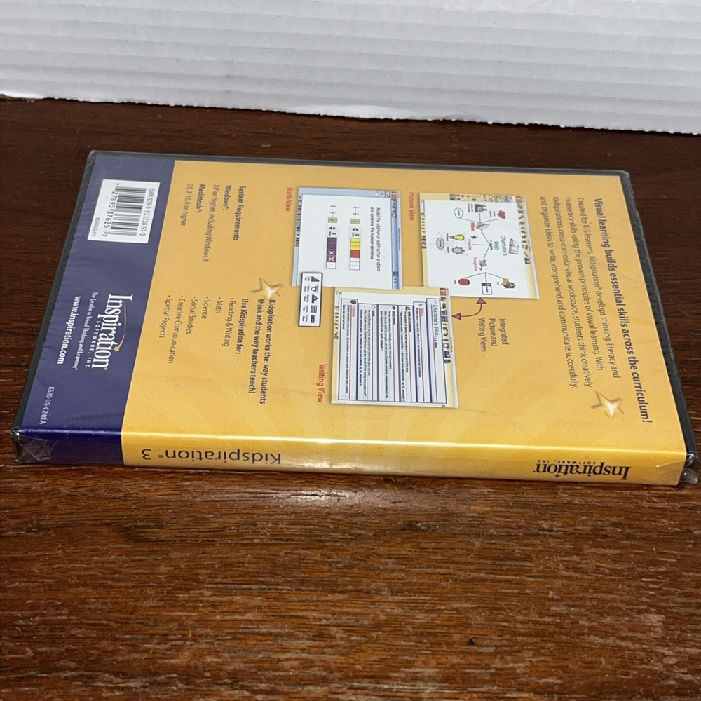 Kidspiration 3.0 for PC/Mac Inspiration Visual Learner Curriculum New - Single