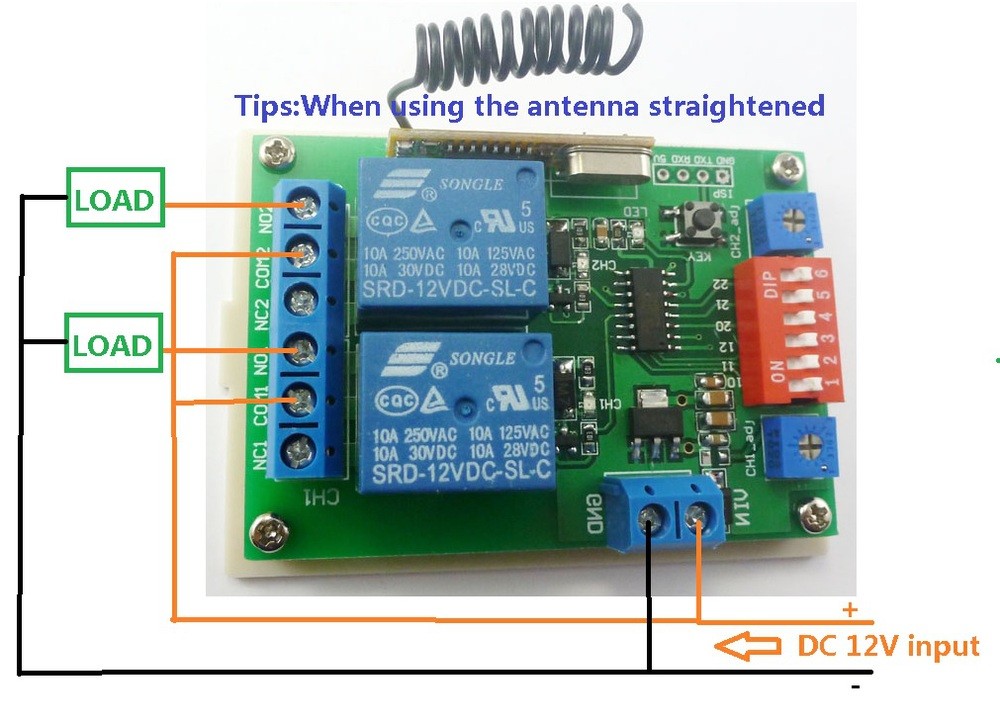 Relay Controler DC 12V Motor Reverse Polarity Rotation with Delay time function