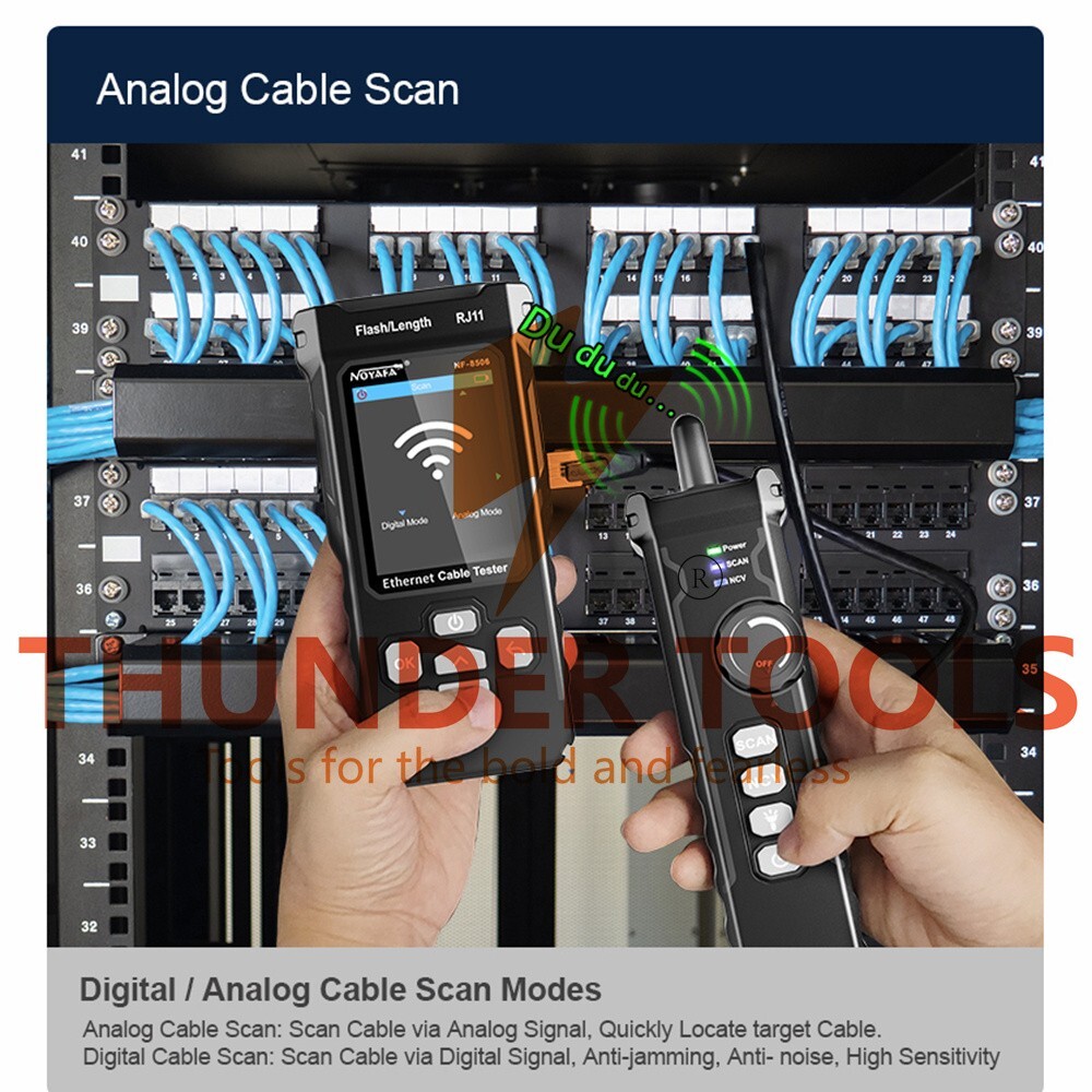 Thunder Tools NOYAFA NF-8506 LCD Digital Network Cable Tester Rechargeable