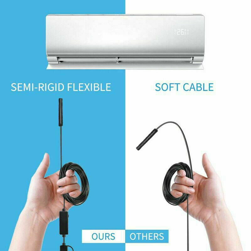 2M Endoscope 7mm Borescope Snake Camera Scope Inspection USB For Android PC