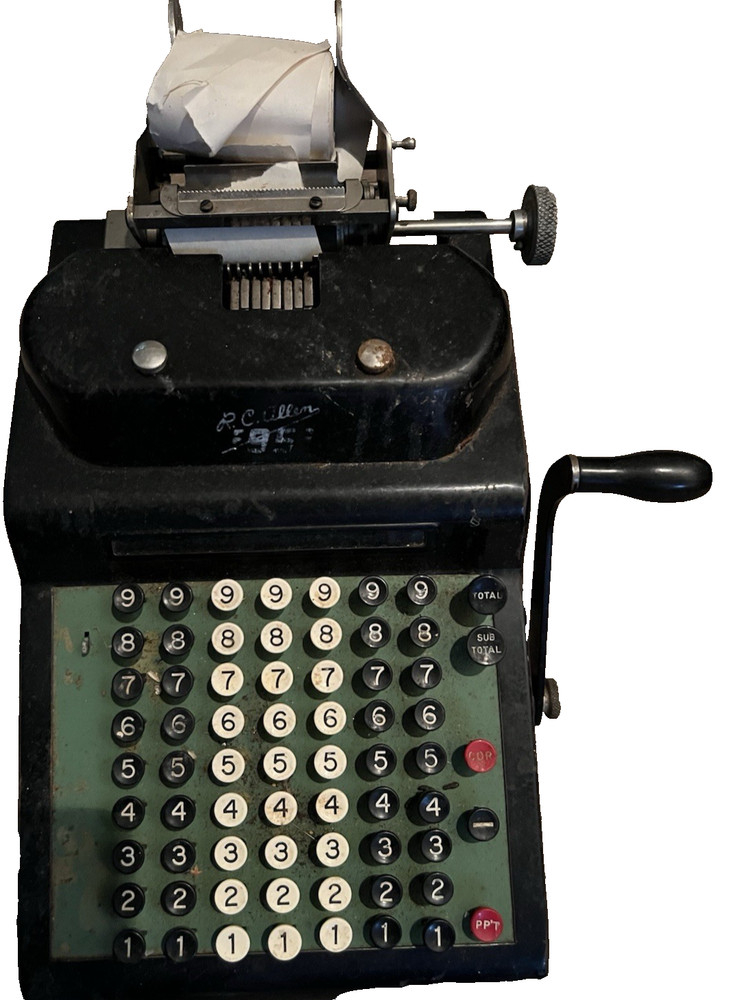 Antique RC Allen 95 Calculator Untested