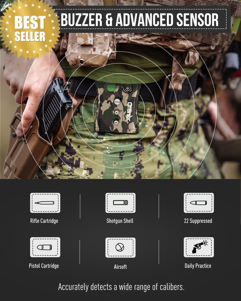 Shot Timer 0.01S Precision 4 Modes Loud Buzzer Tactical Training Camo