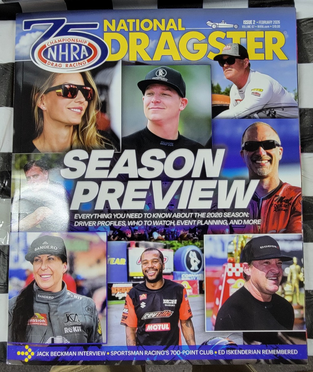 NHRA National Dragster Magazine FEBRUARY 2026 Drag Racing Issue 2 Vol 67