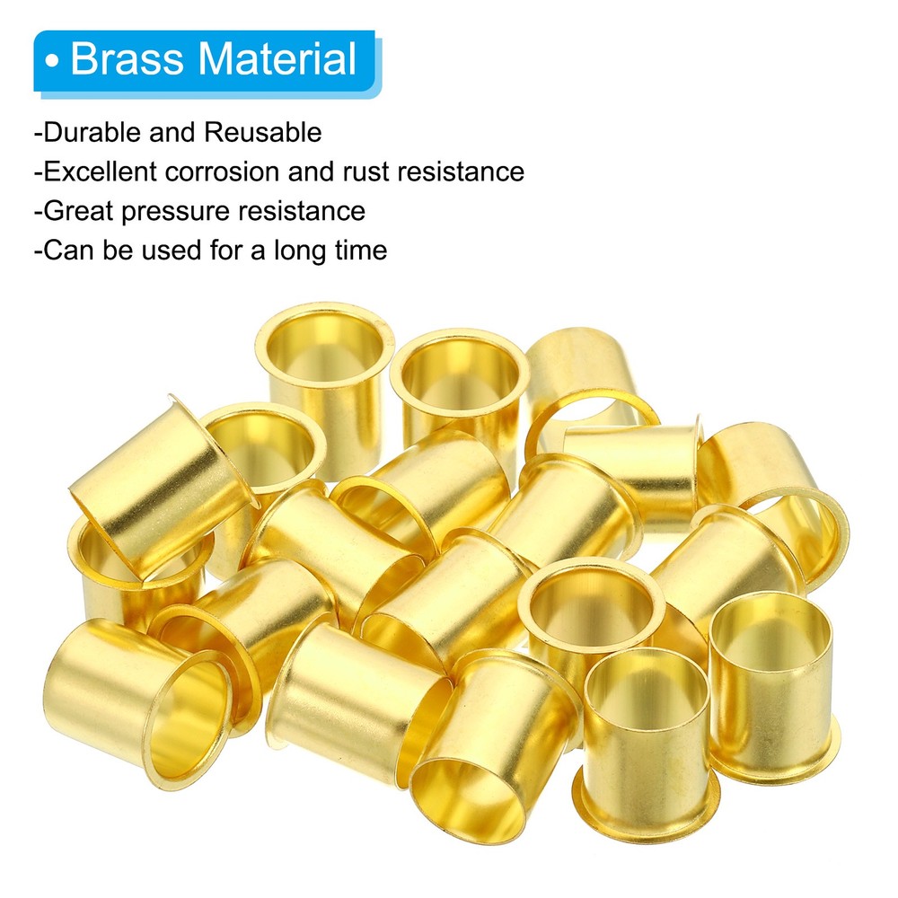 20Pcs 18mm OD x 15mm ID Tube Brass Compression Insert
