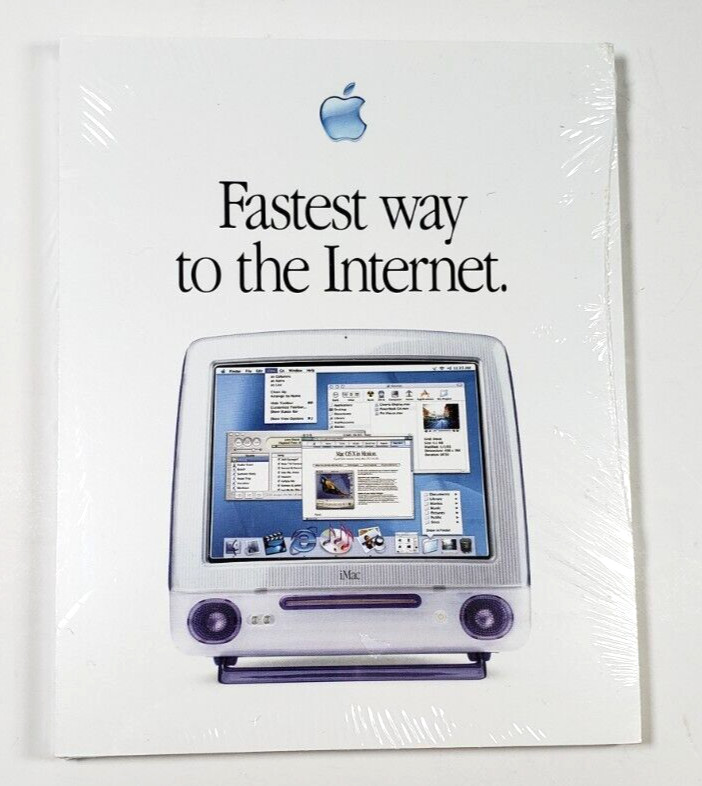 Sealed Bundle 2001 Apple Computer iMac "Fastest way to the Internet." Brochure