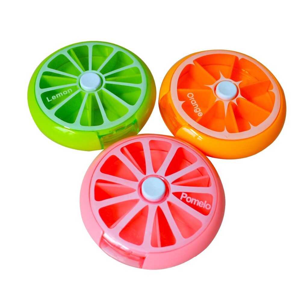 Fruit Shaped Travel  Pill Box Boxes Container Splitter container Pill Organizer