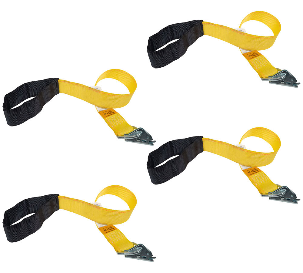 (4 Pack) 12” Single Loop Driver Assist Strap - Heavy-Duty