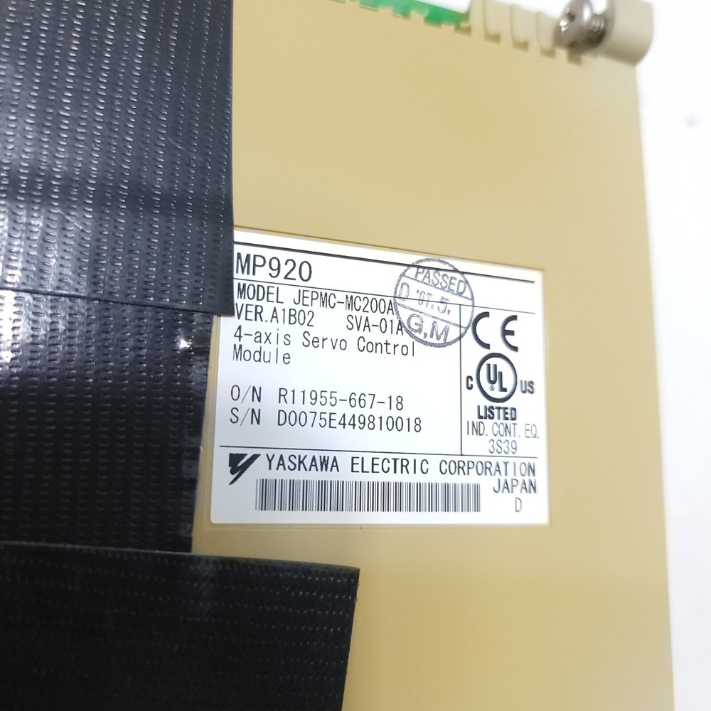Yaskawa SVA-01A MP920 JEPMC-MC200A 4-axis Servo Control Module *Read Cond Desc*