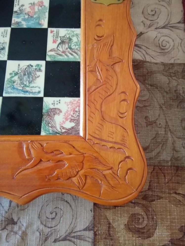 Ornate Asian vintage Chess Set