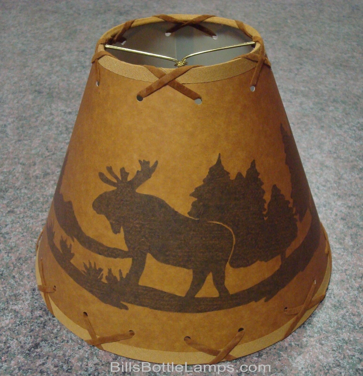 Rustic "Bulb Clip" MOOSE Scene Table Desk Light LAMP SHADE Cottage Cabin Decor