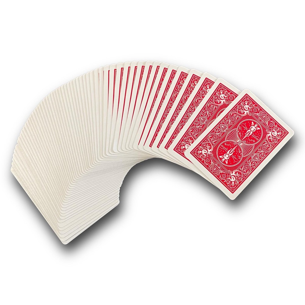 Magic Bicycle Joker Trick Deck - Black & White One Way Force (Red)