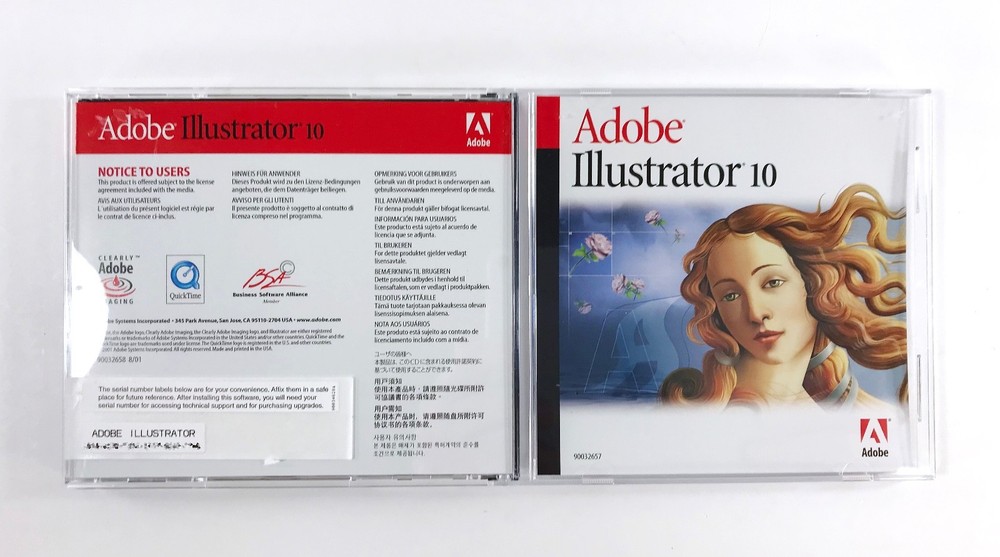 Adobe Illustrator 10 Upgrade Software For Mac • Complete in Box w/Serial Numbers