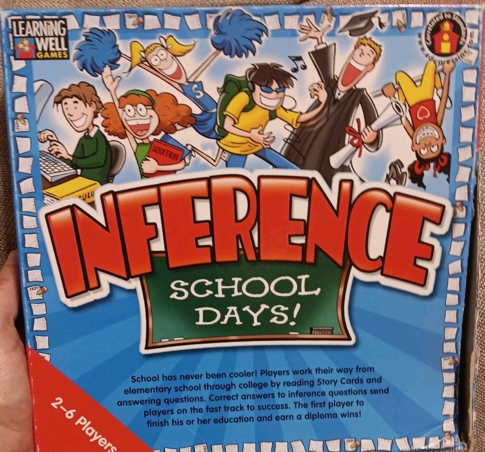 Inference School Days Board Game, Learning Well Educational Reading, Homeschool