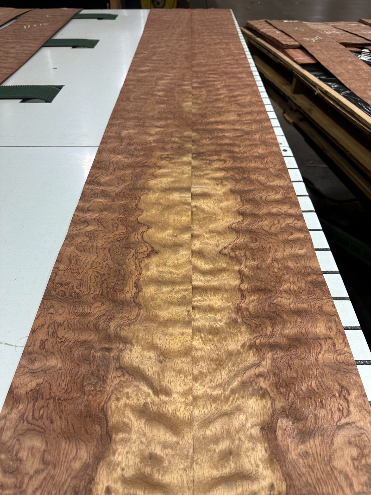 Bubinga Raw Wood Veneer 2 sheets 94'' x 8'' 317G