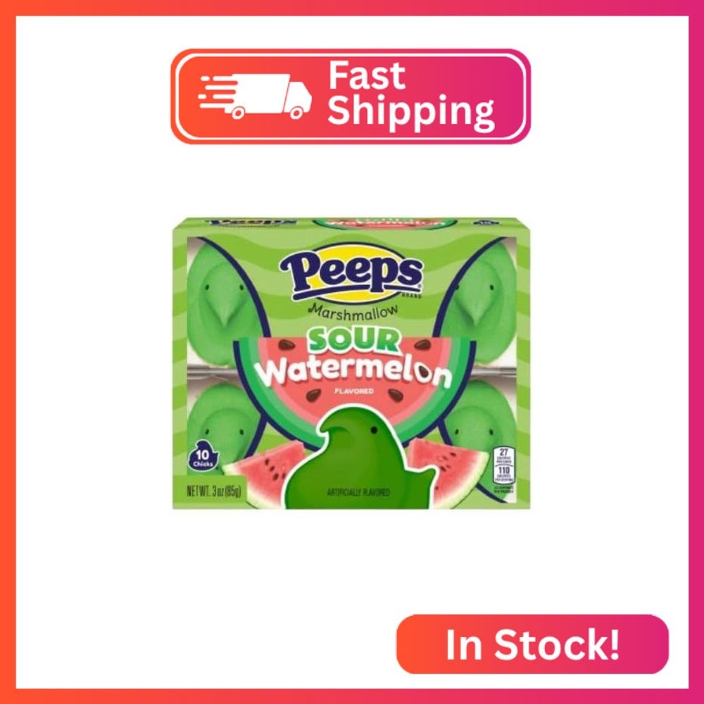 HUBZ PEEPS Easter Marshmallow Chicks, Variety Pack, 10 Count (Assorted Flavors &