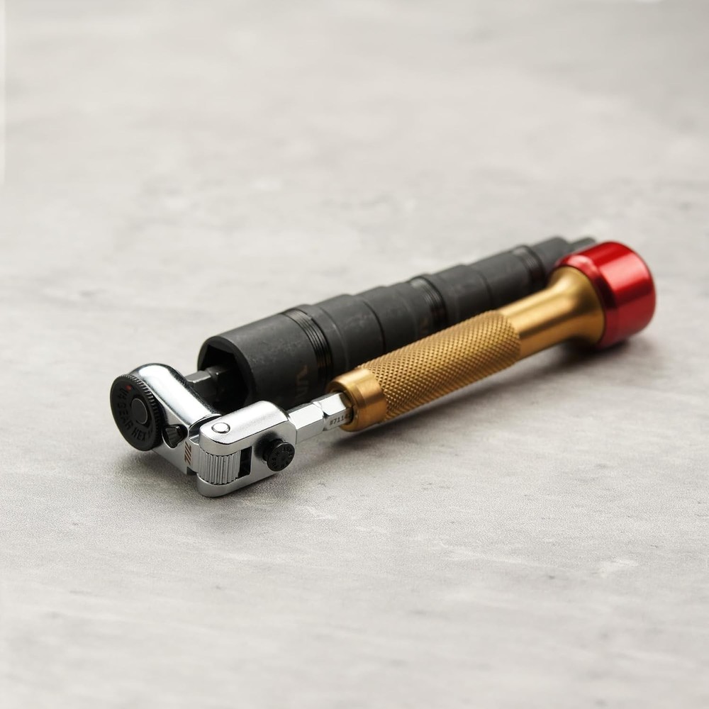 Mini 1/4" Ratchet Wrench with Socket Extension for EDC
