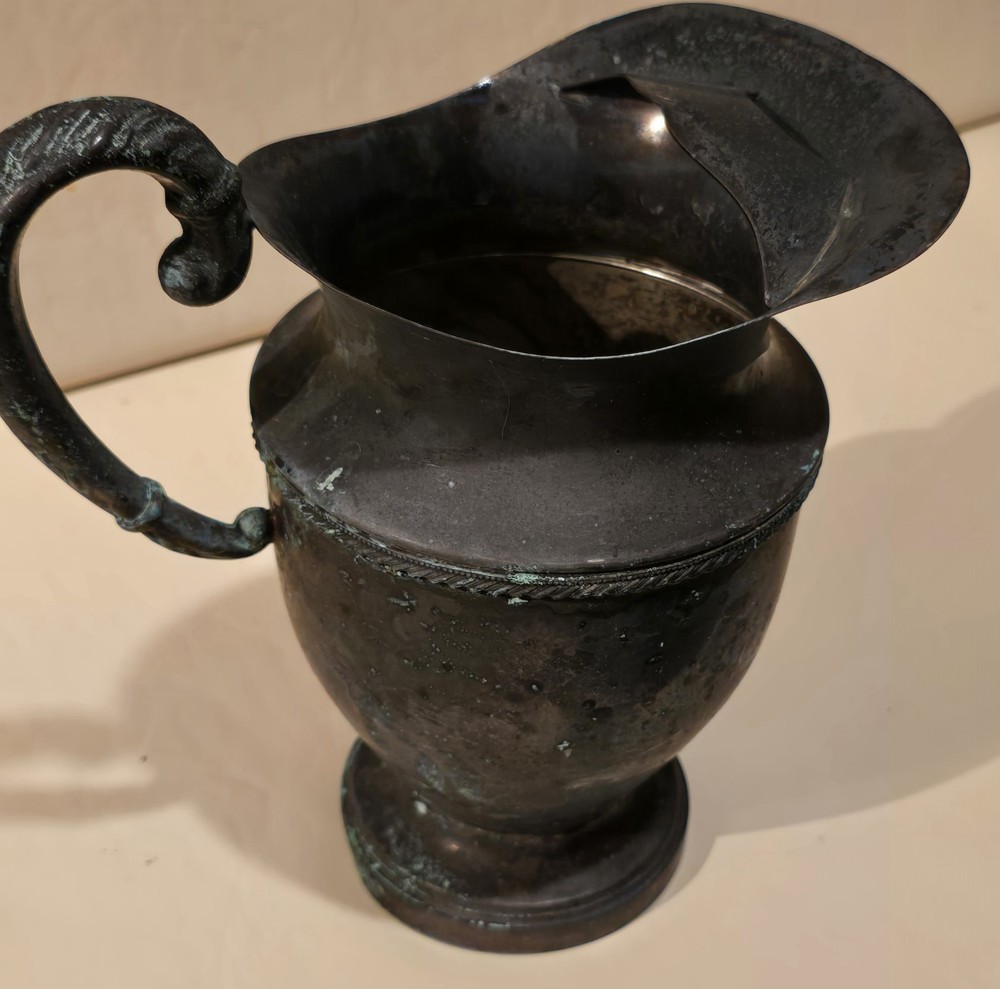 9" Elegant Birks Brand Rideau Plate Classic Design Silver Water Pitcher Jug