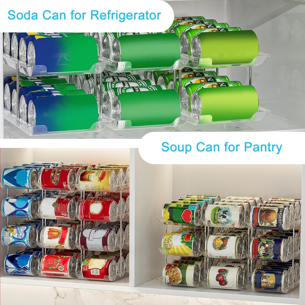 STORICANS Can Organizer For Pantry, Adjustable Height And Width Canned Goods ...